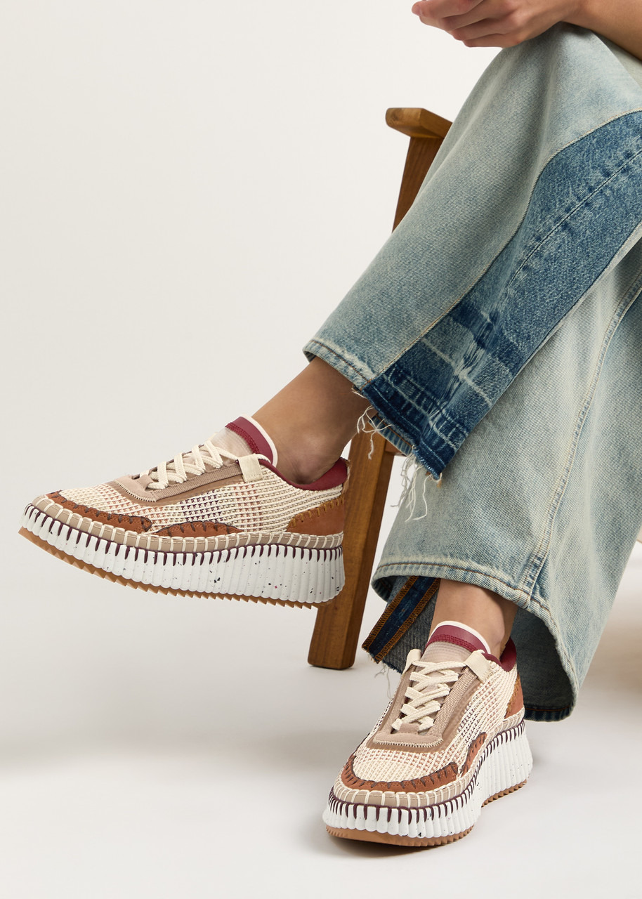 Chloe Nama Panelled Knitted Sneakers - 5