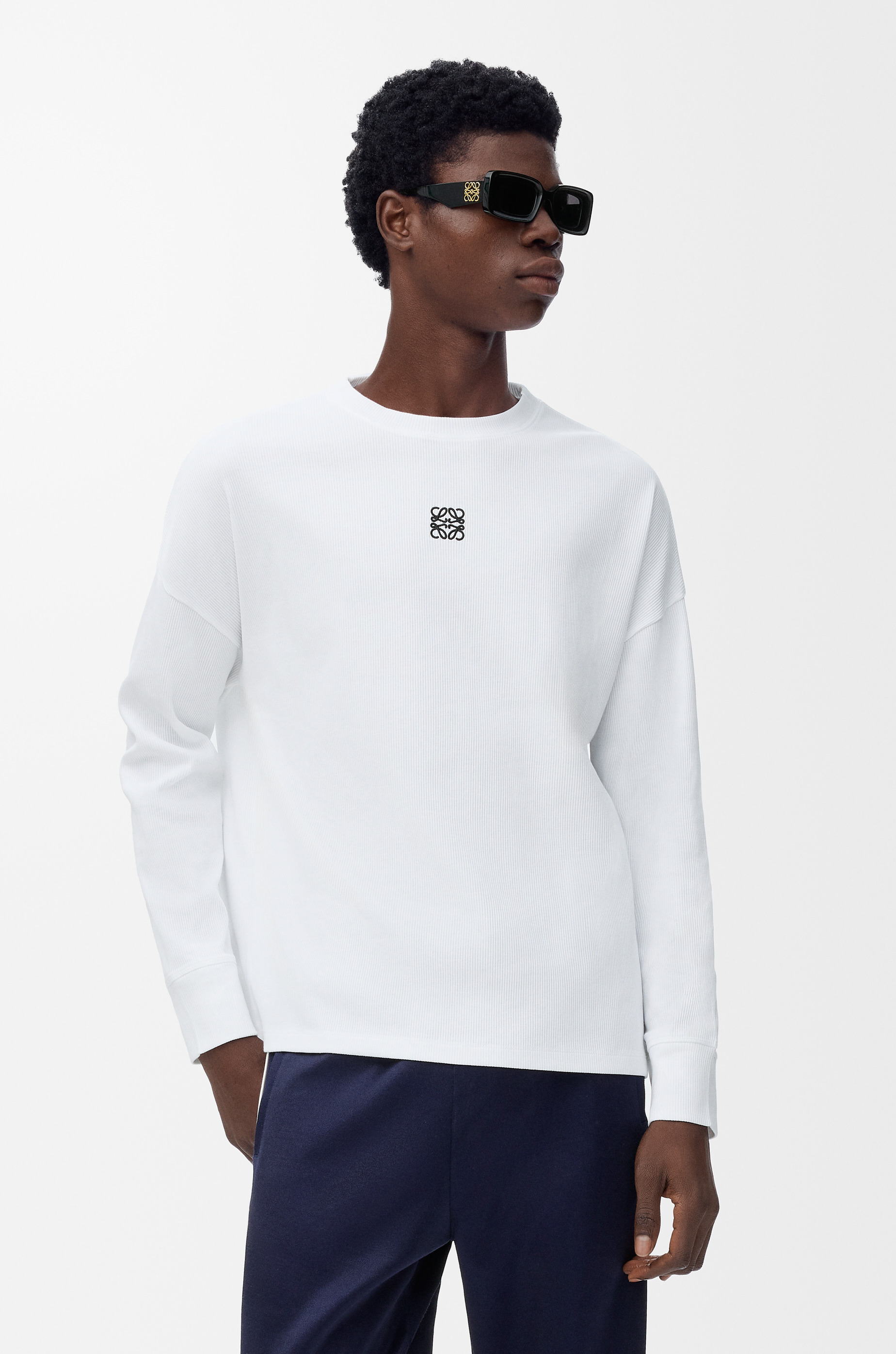 Oversized fit long sleeve T-shirt in cotton - 3