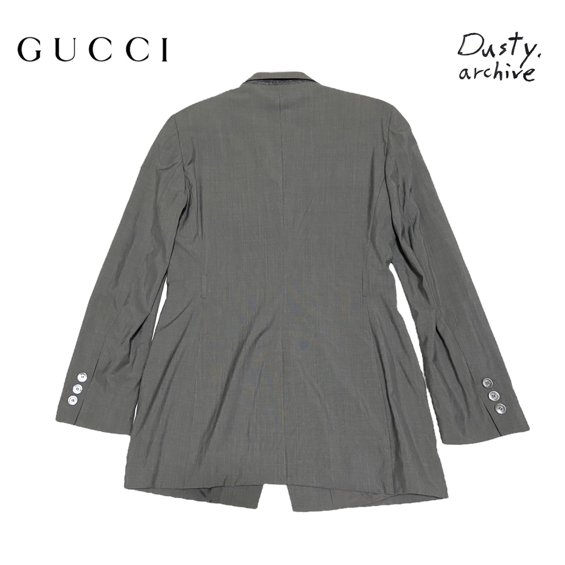Gucci 1999 grey wool suit with belt holster 42 - 6