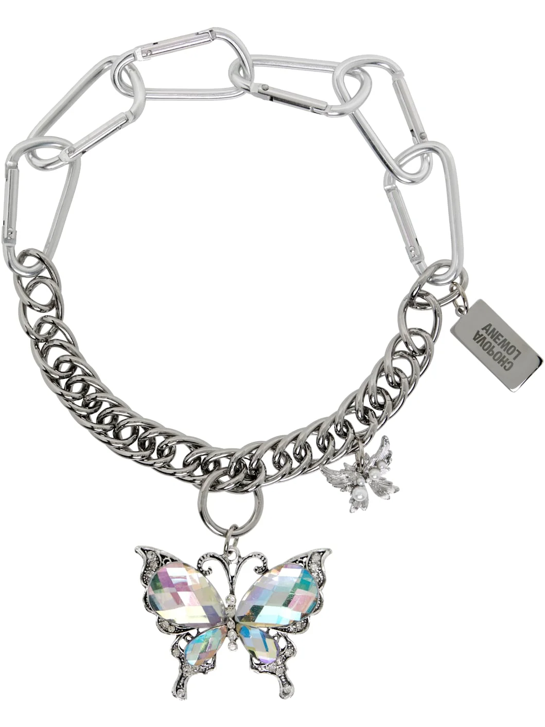 Double Butterfly Carabiner Necklace - 1