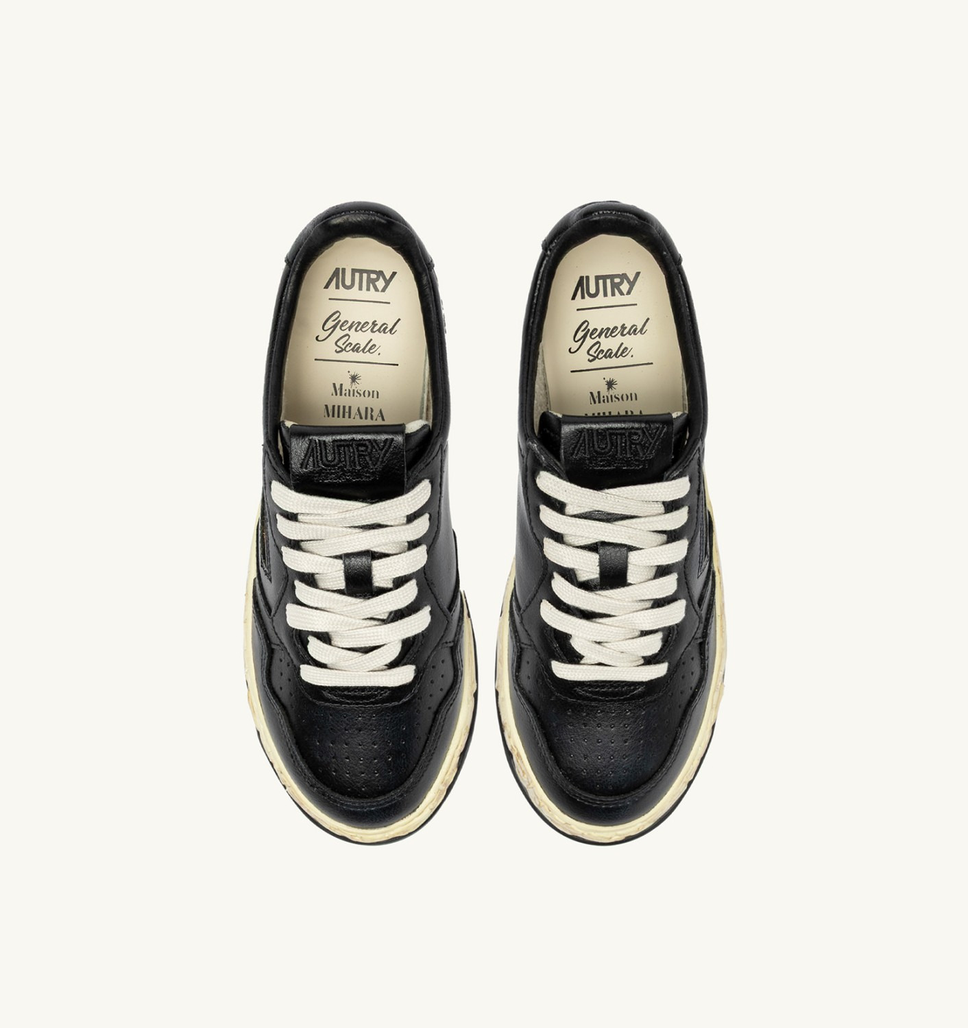 MEDALIST LOW SUPER VINTAGE 'Autry x Maison MIHARA YASUHIRO General Scale.' SNEAKERS IN BLACK LEATHER - 5
