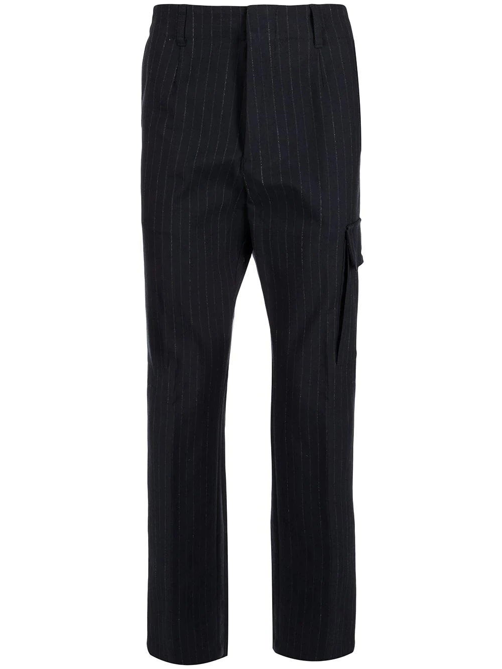 pinstripe straight-leg trousers - 1