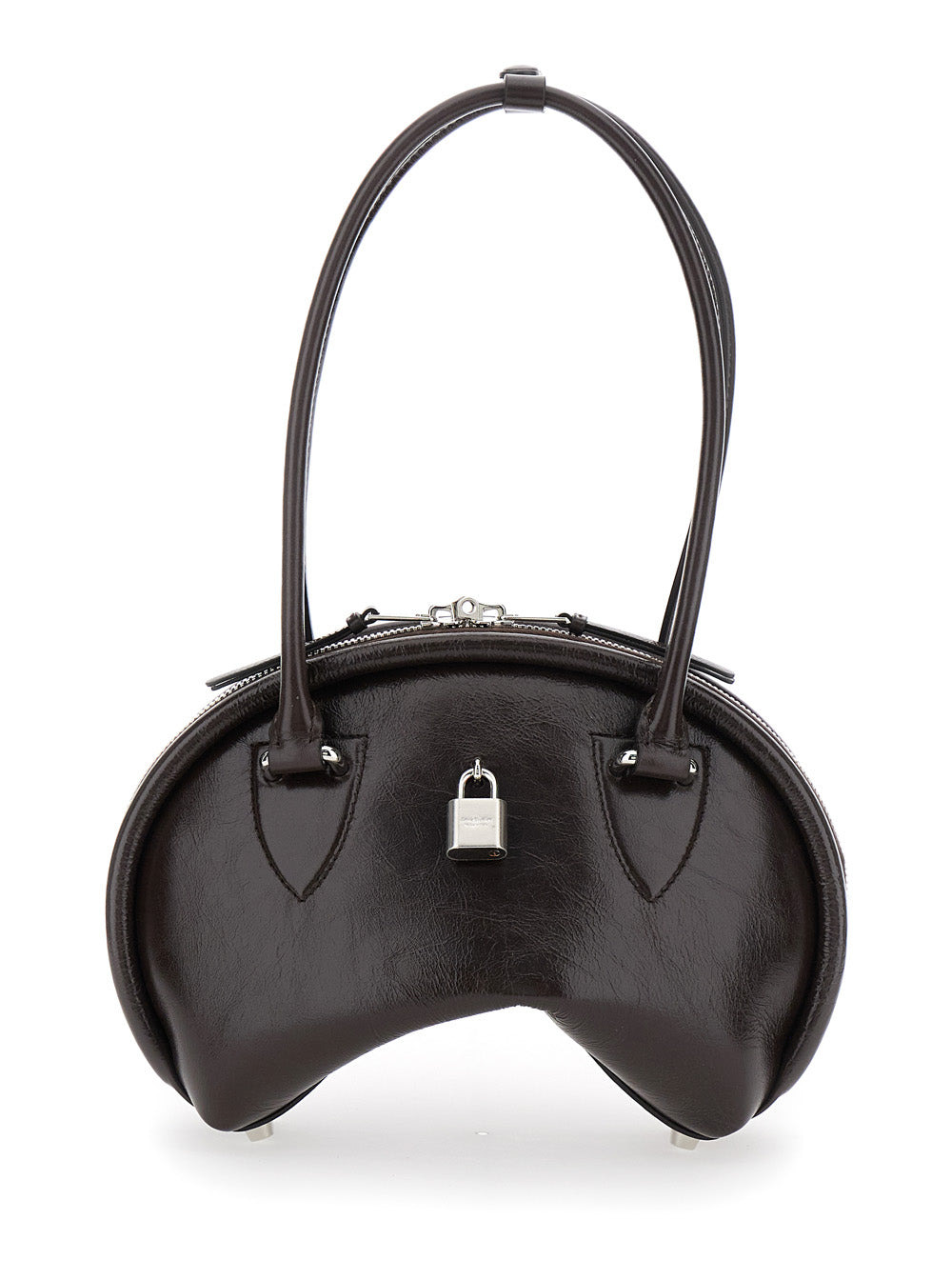 Acne Studios Women Black Handbag With Two Top Handles And Logo Plaque On The Front In Leather Woman - 4
