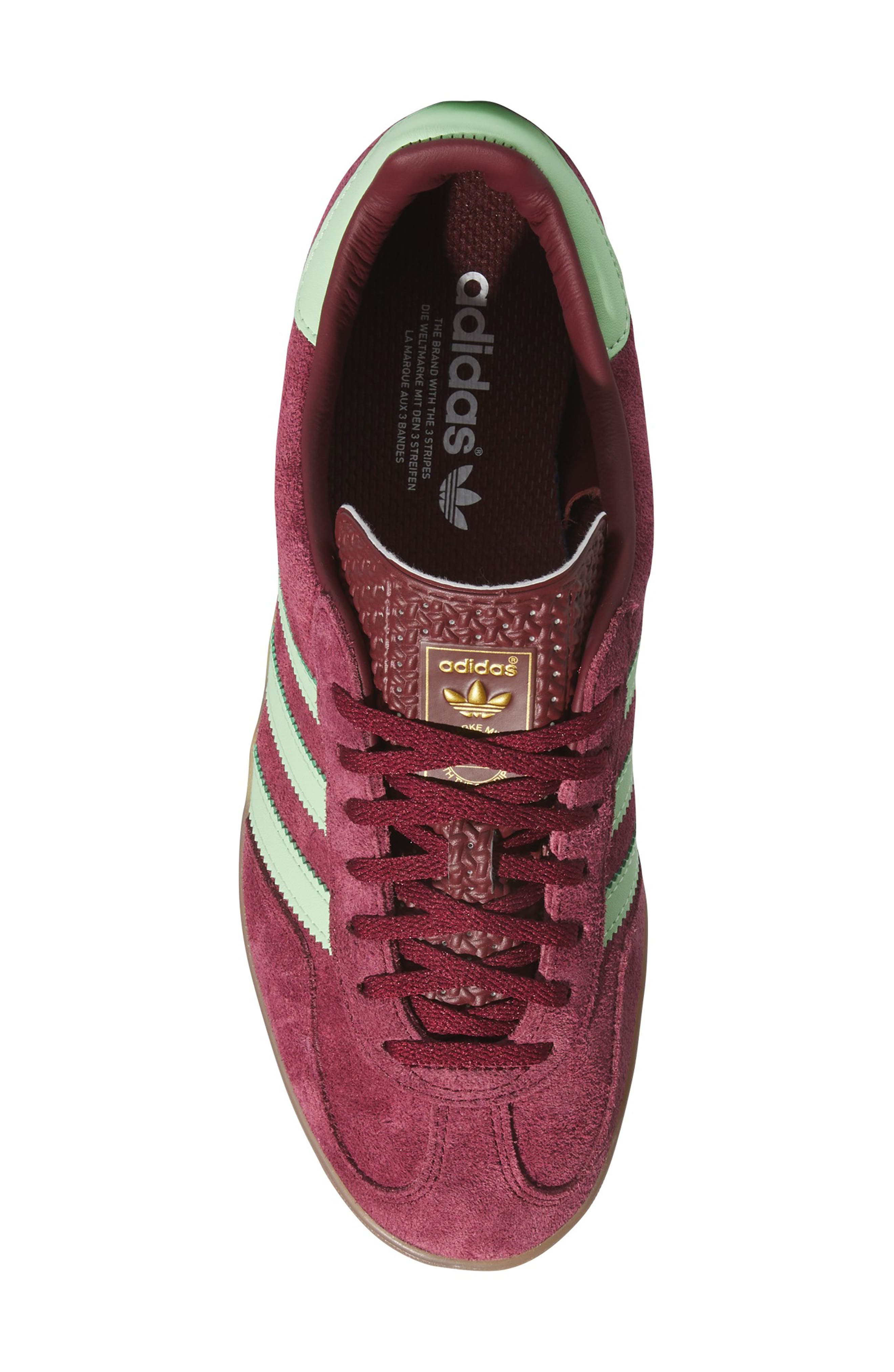 adidas Gazelle Indoor Sneaker in Red/Green Spark/Gum 3 at Nordstrom - 4