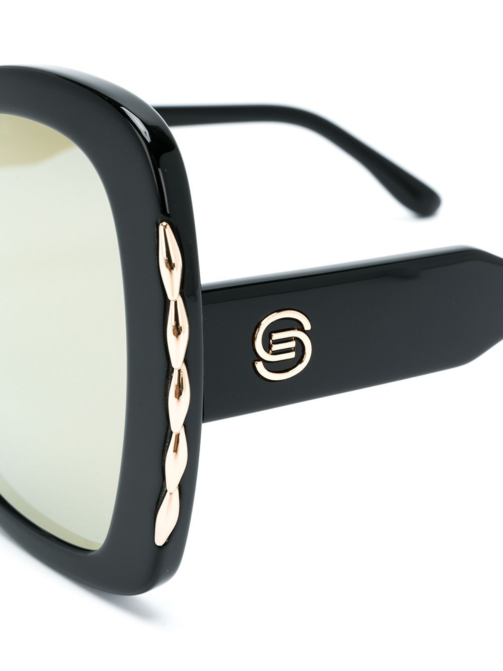 trim detail oversized sunglasses - 3