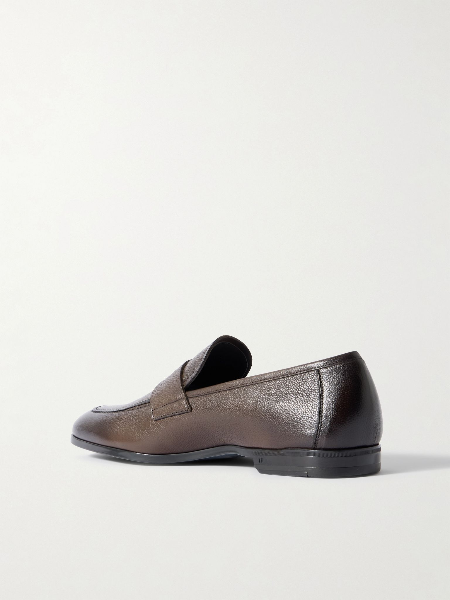 Sean Full-Grain Leather Loafers Brown - 4