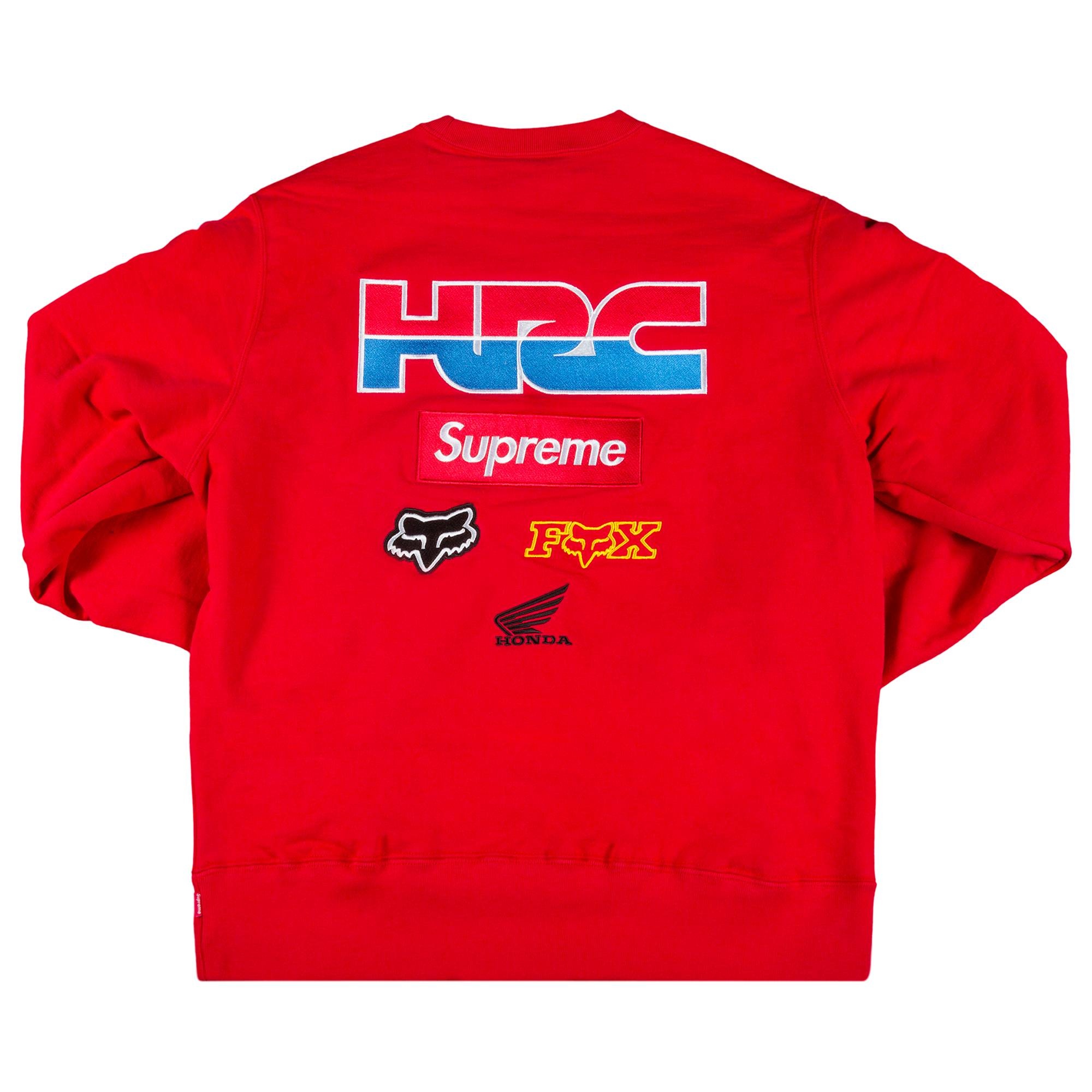 supreme ホンダ　M Supreme Supreme x Honda Fox Racing Crewneck 'Red' | REVERSIBLE