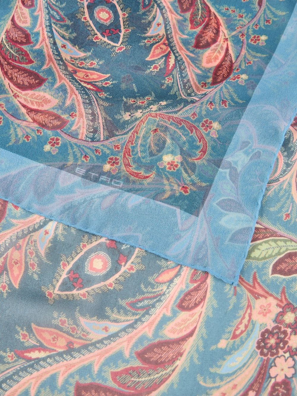 paisley-print silk scarf - 2