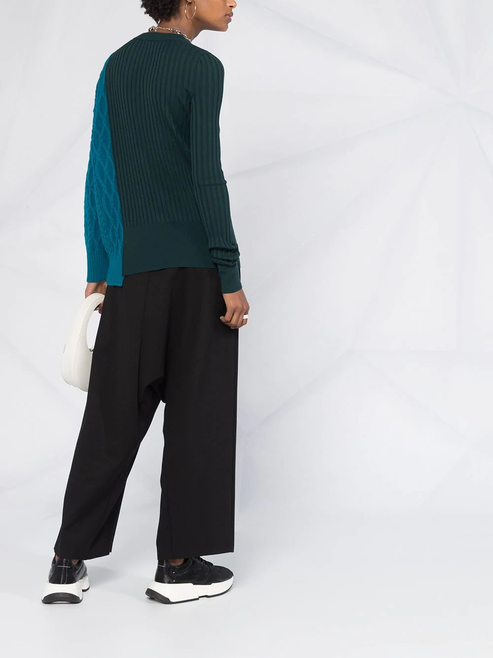 panelled wool jumper - 6