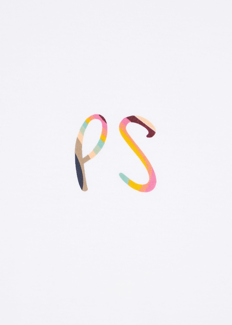 Paul Smith White 'Swirl' PS Logo T-Shirt outlook