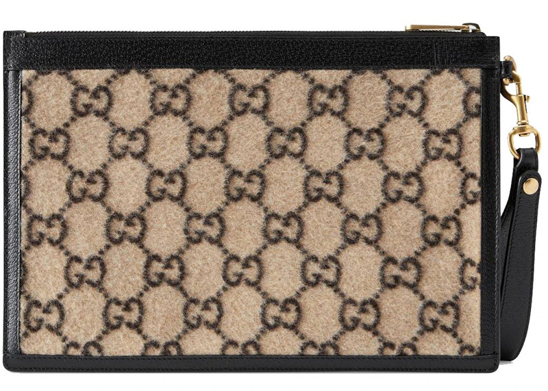 GUCCI Gucci Pouch 6 Slot GG Wool Beige/Ebony outlook