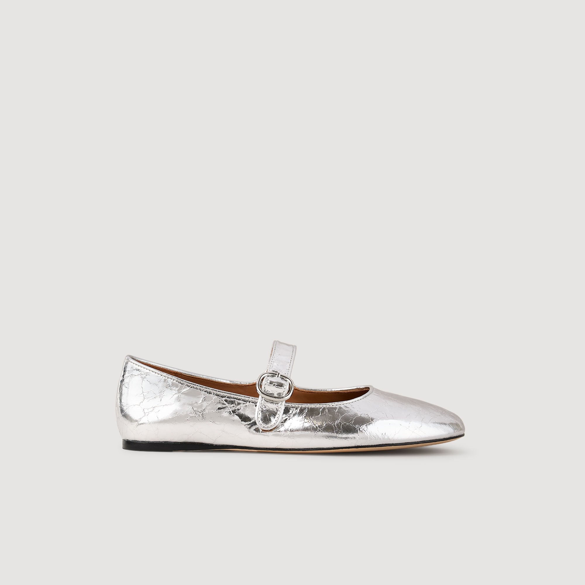SHINY LEATHER BALLET FLATS - 1