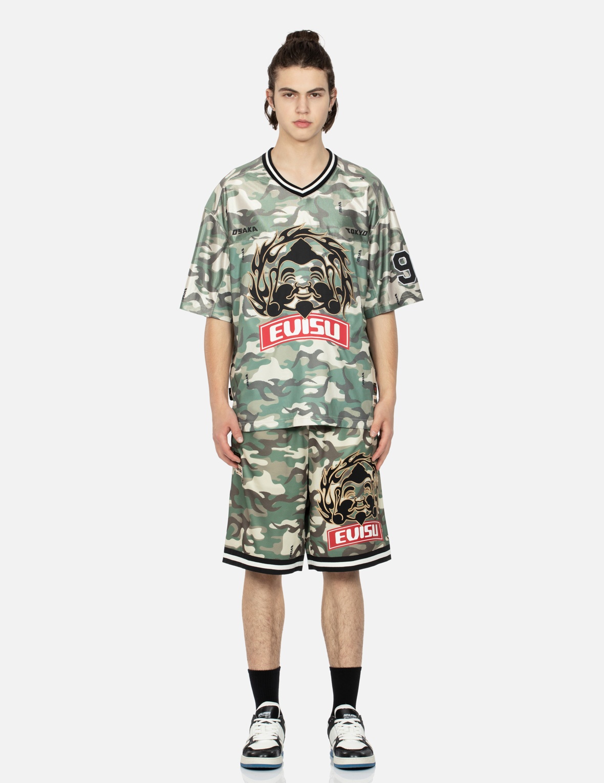 GODHEAD APPLIQUÉ MESH SHORTS - 5