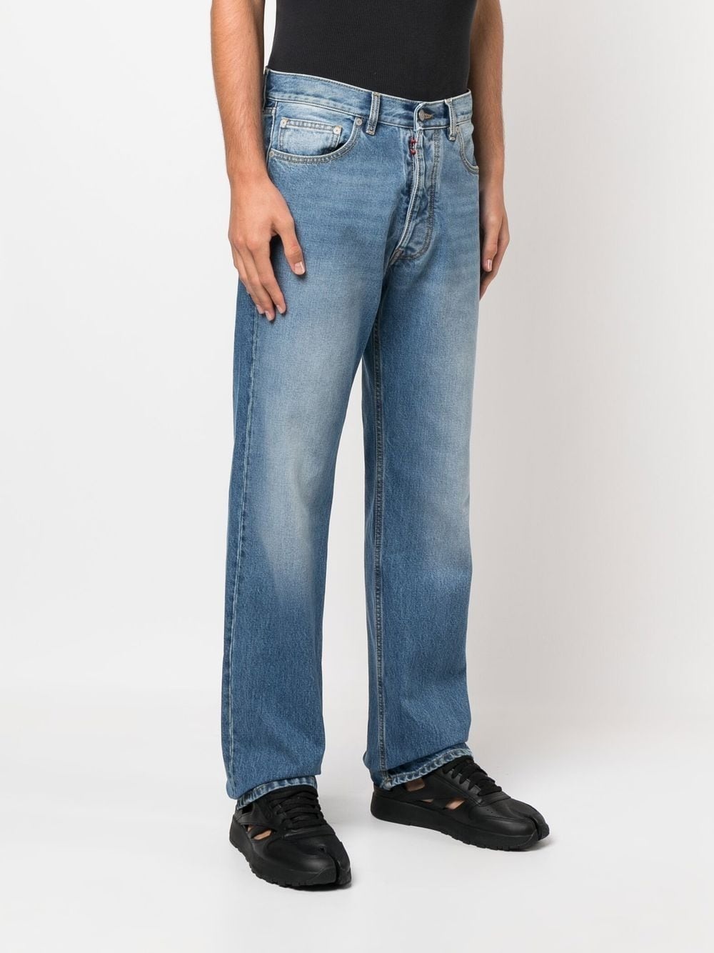 four-stitch straight-leg jeans - 4