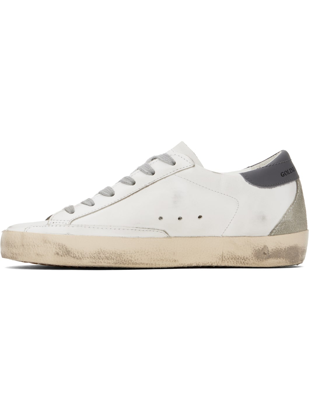 White & Gray Super-Star Classic Sneakers - 3