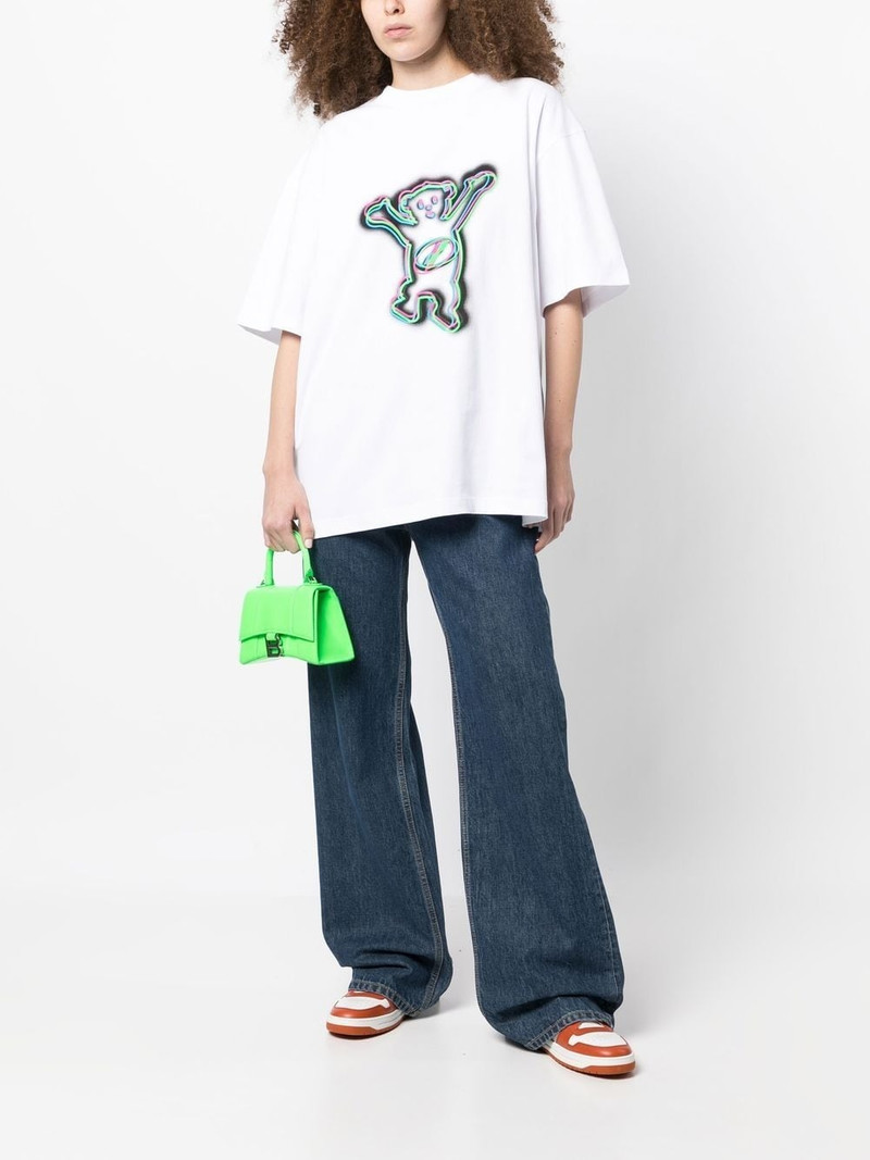 We11done logo print oversized T-shirt outlook
