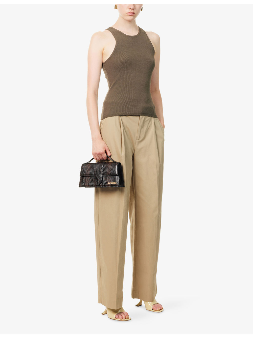 Pleated Straight-Leg Stretch-Cotton Trousers - 2