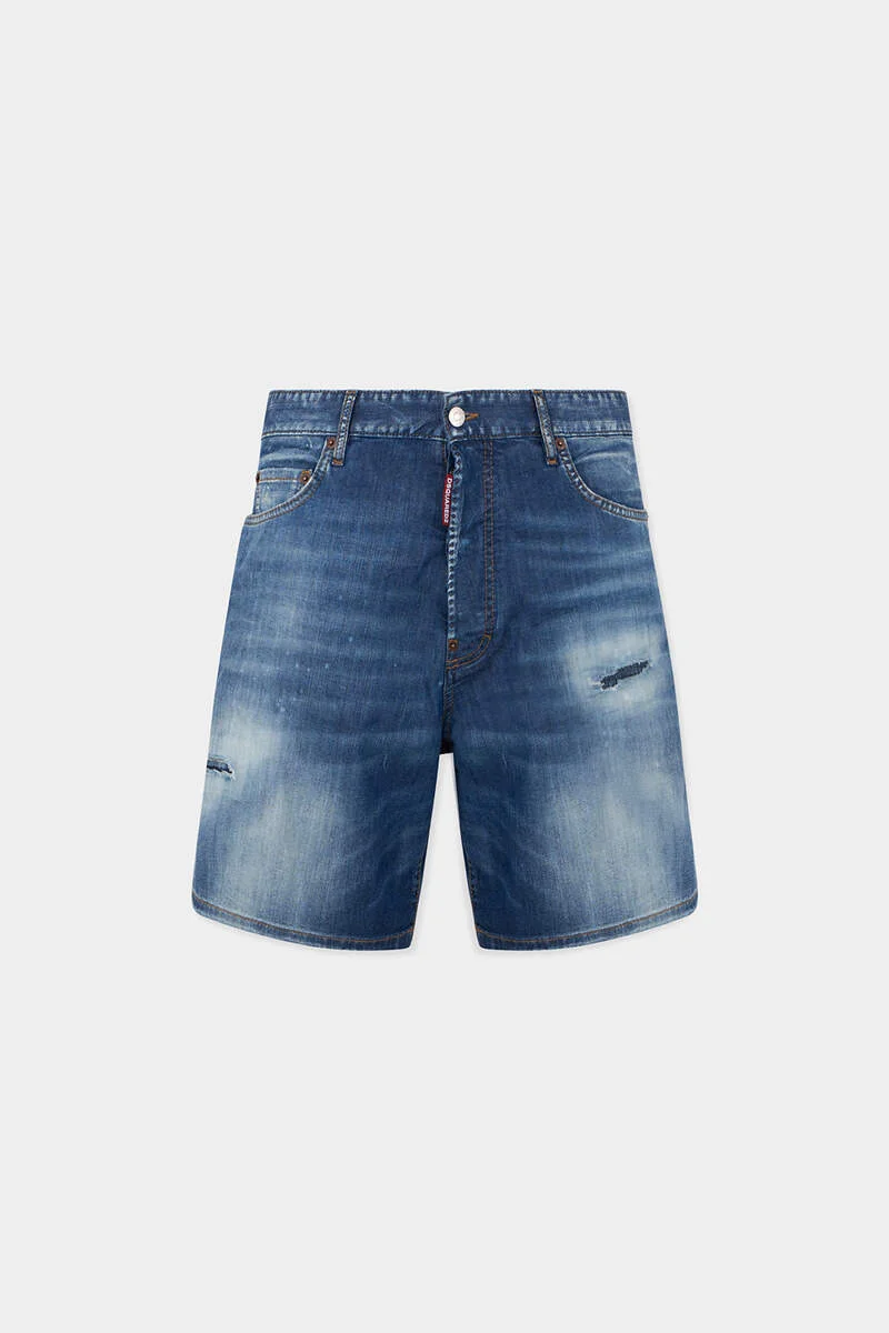 MEDIUM WASH BOXER SHORTS - 1