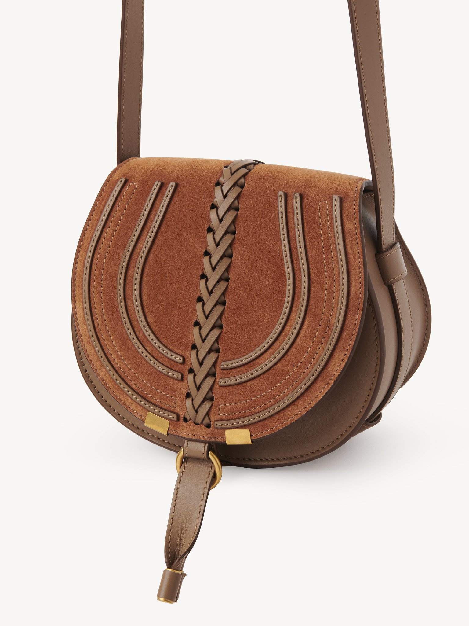 Chloe Marcie Small Satchel Bag in Ochre Delight