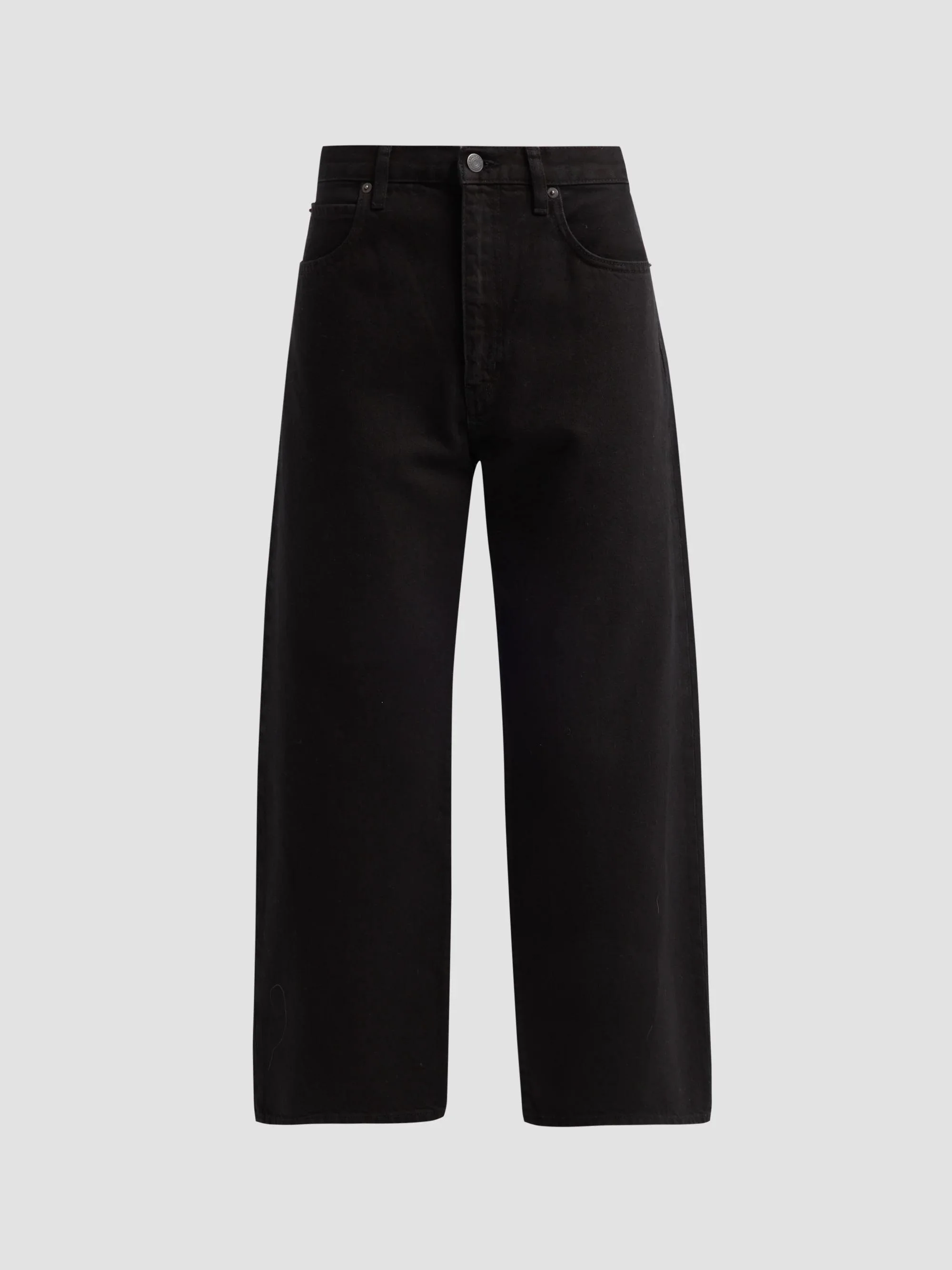 Women's Bow Cotton Crop Jeans - Black - 1