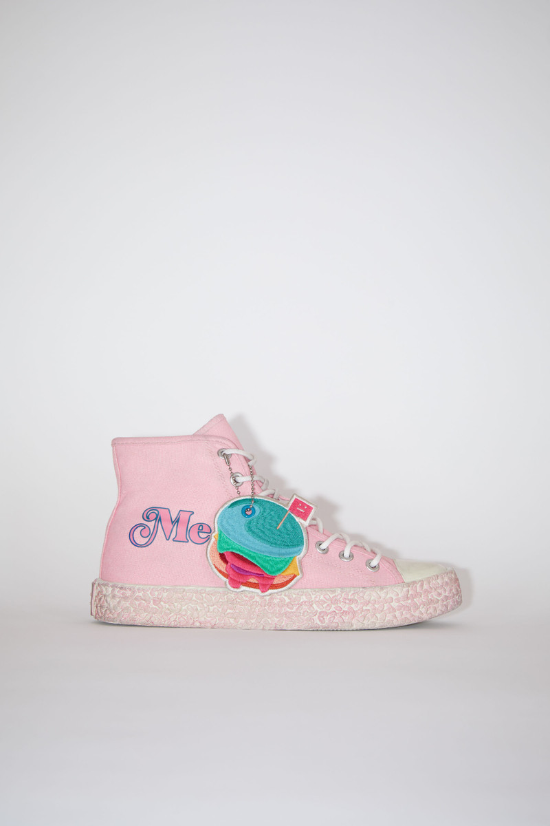 Print high top sneakers - Pink/Off white 1