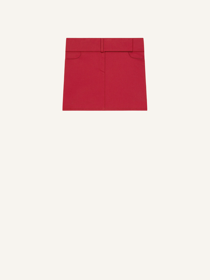 BELTED MINI SKIRT - 1