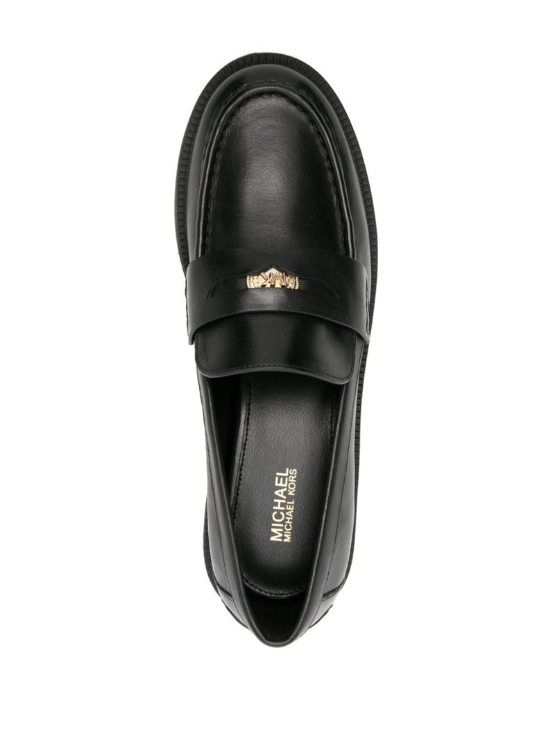 logo-penny leather loafers 4