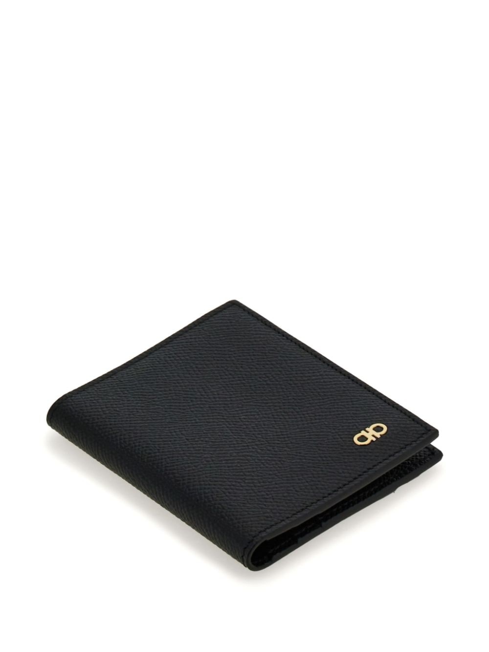 Gancini-plaque leather card holder - 4