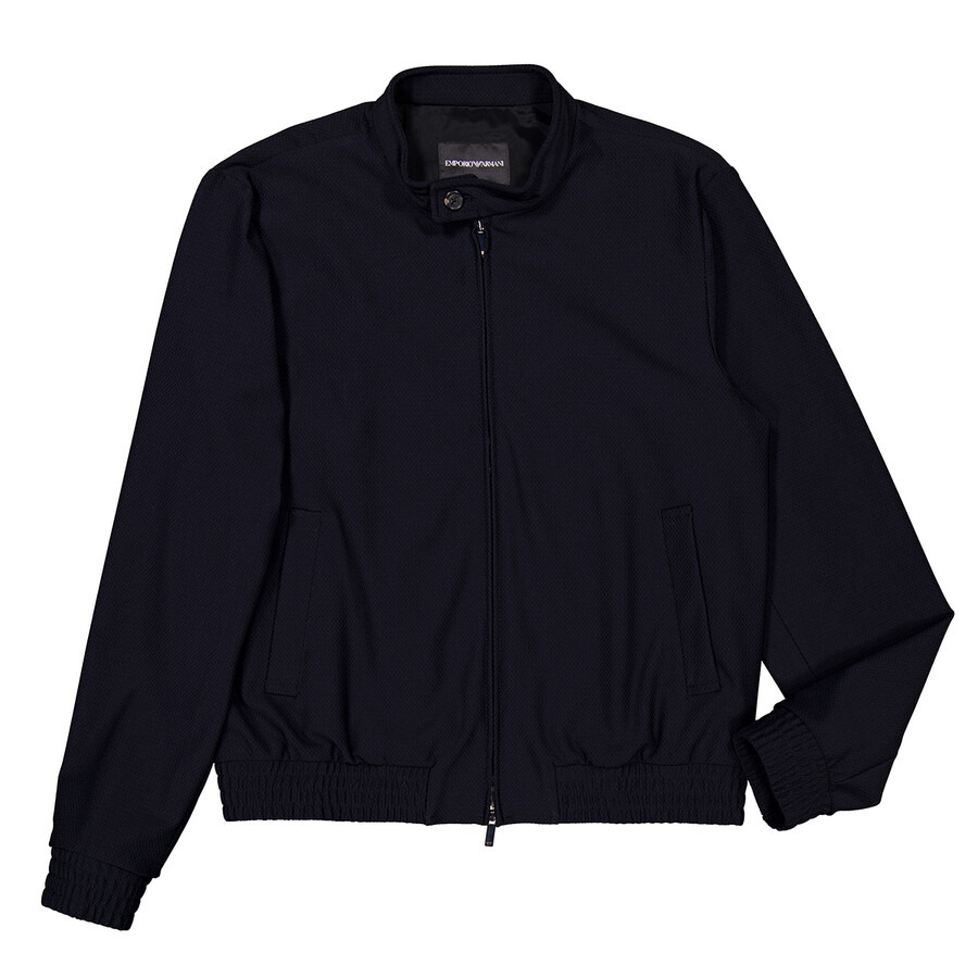 Emporio Armani Micro Pattern Guru Collar Blouson - 5