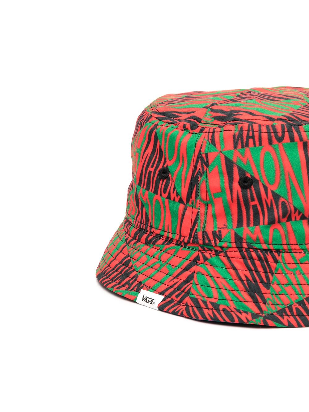 color-block printed bucket hat - 2