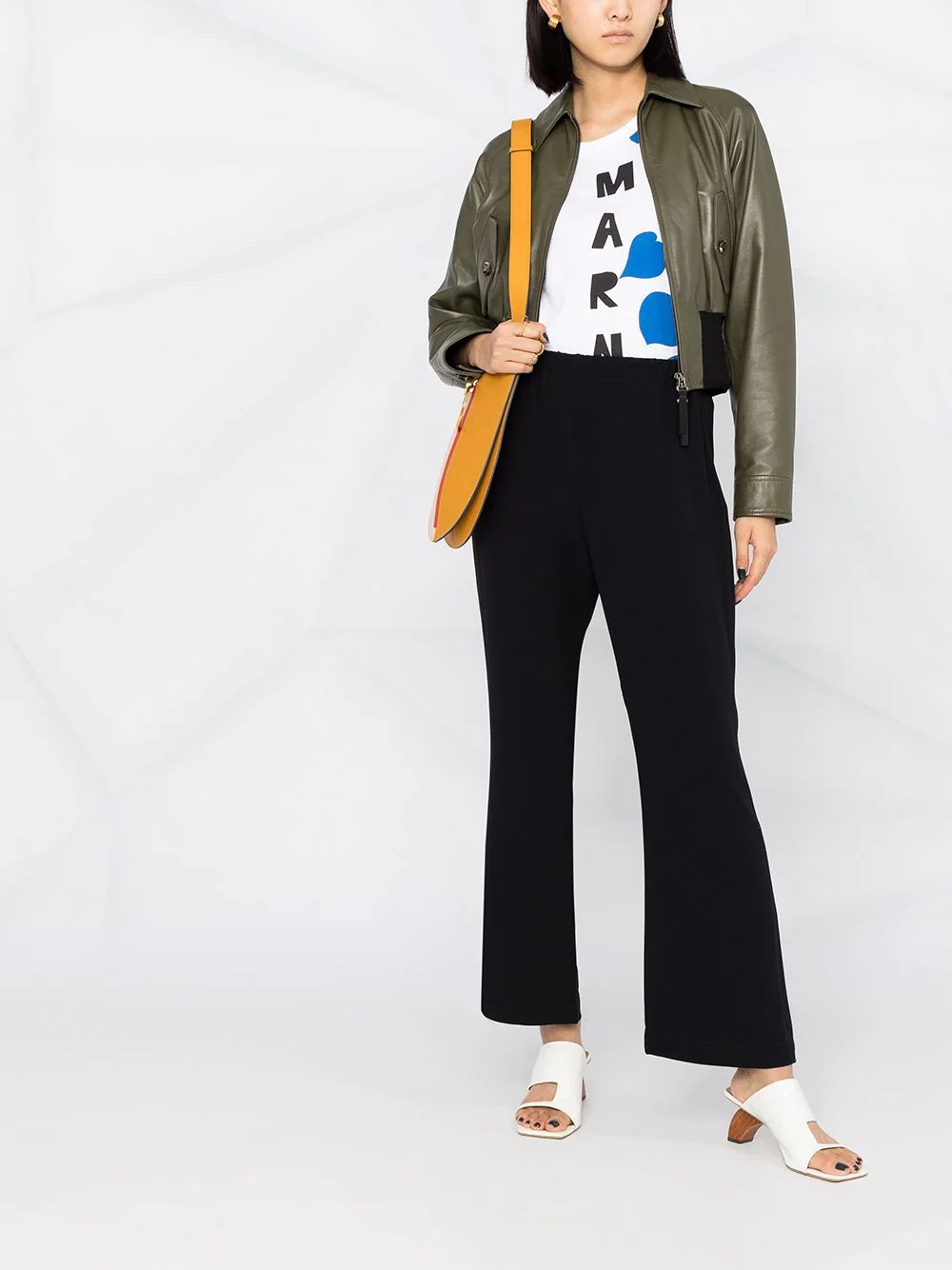 cropped flared trousers - 2