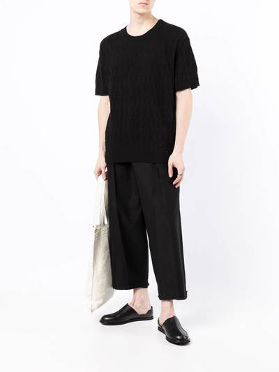 Yohji Yamamoto cropped wide-leg trousers outlook