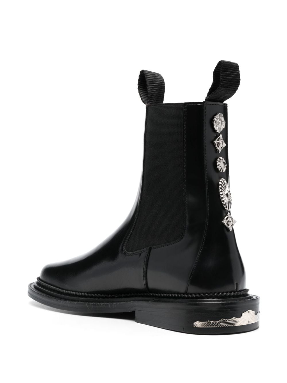 stud-embellished leather ankle boots - 3
