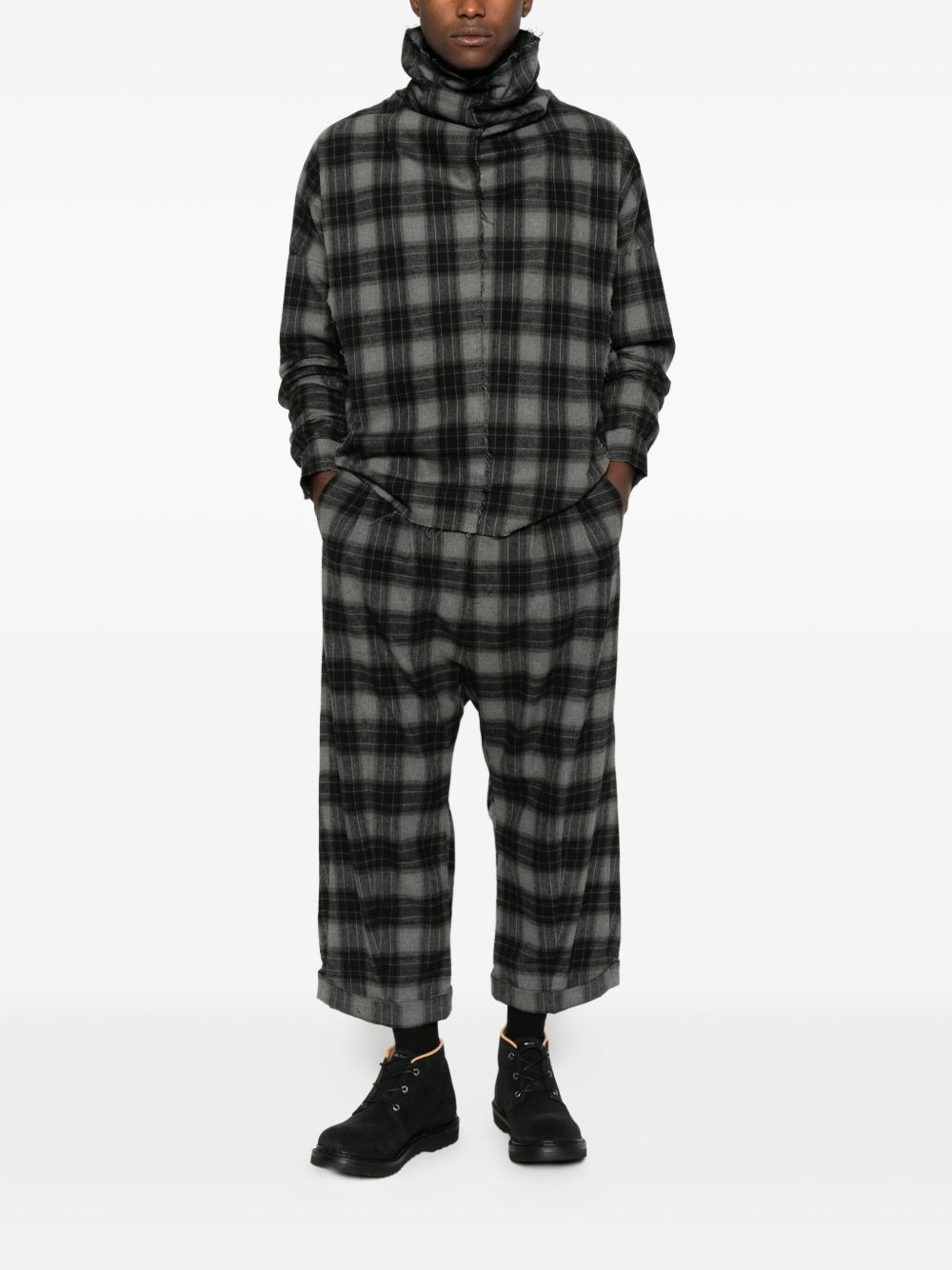 plaid-pattern trousers - 2