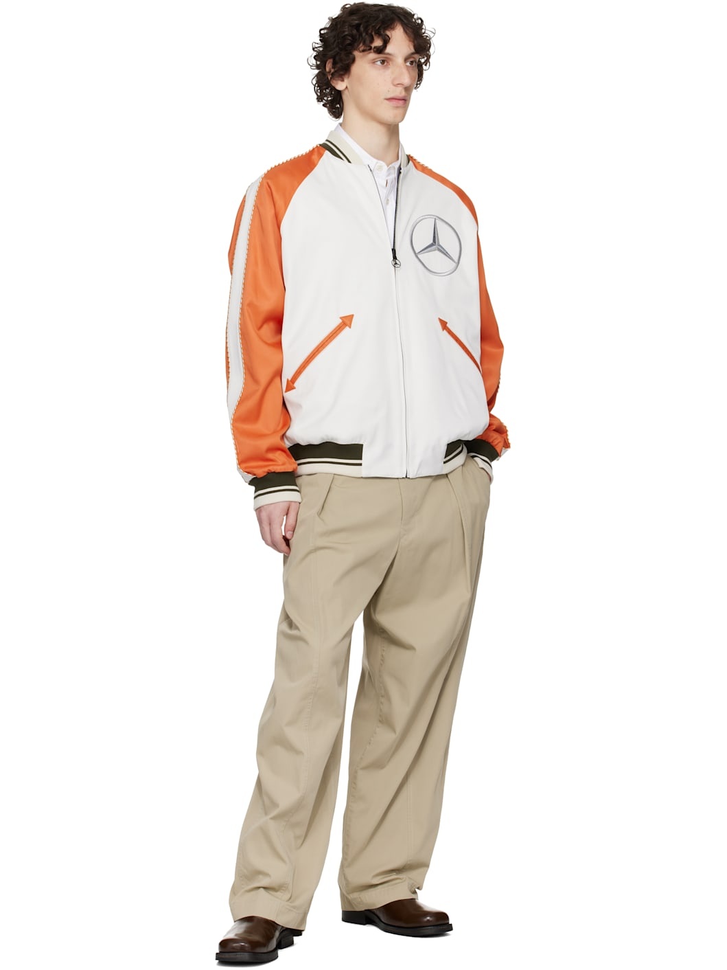 Mercedes-Benz by NIGO White & Navy Satet Reversible Jacket - 5