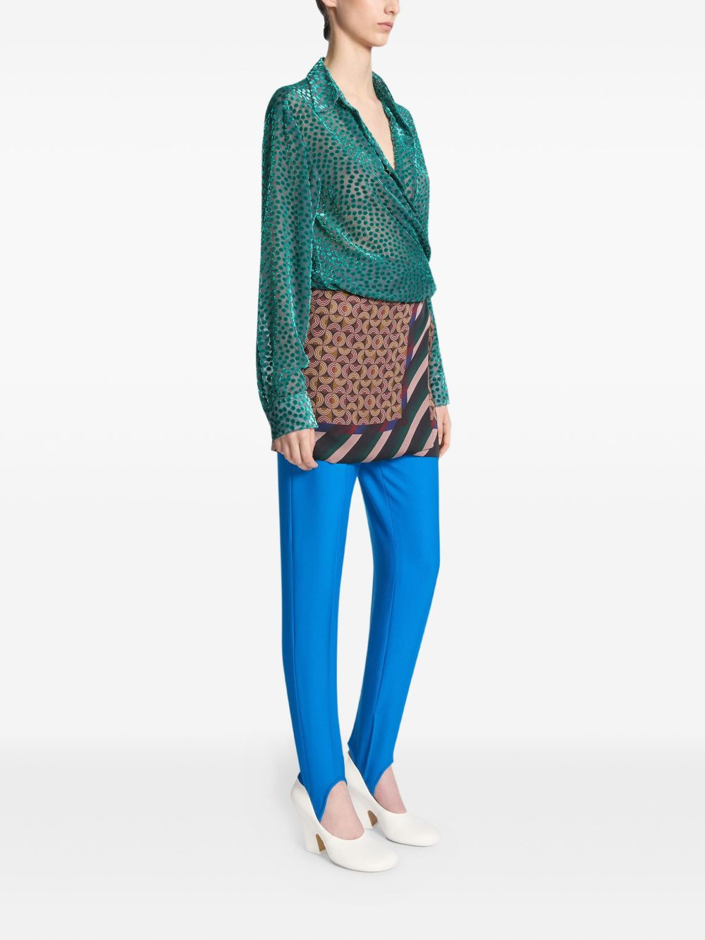 devoré wrap shirt - 3