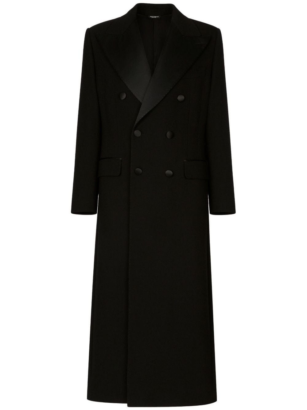 double-breasted peaked-lapel coat - 1