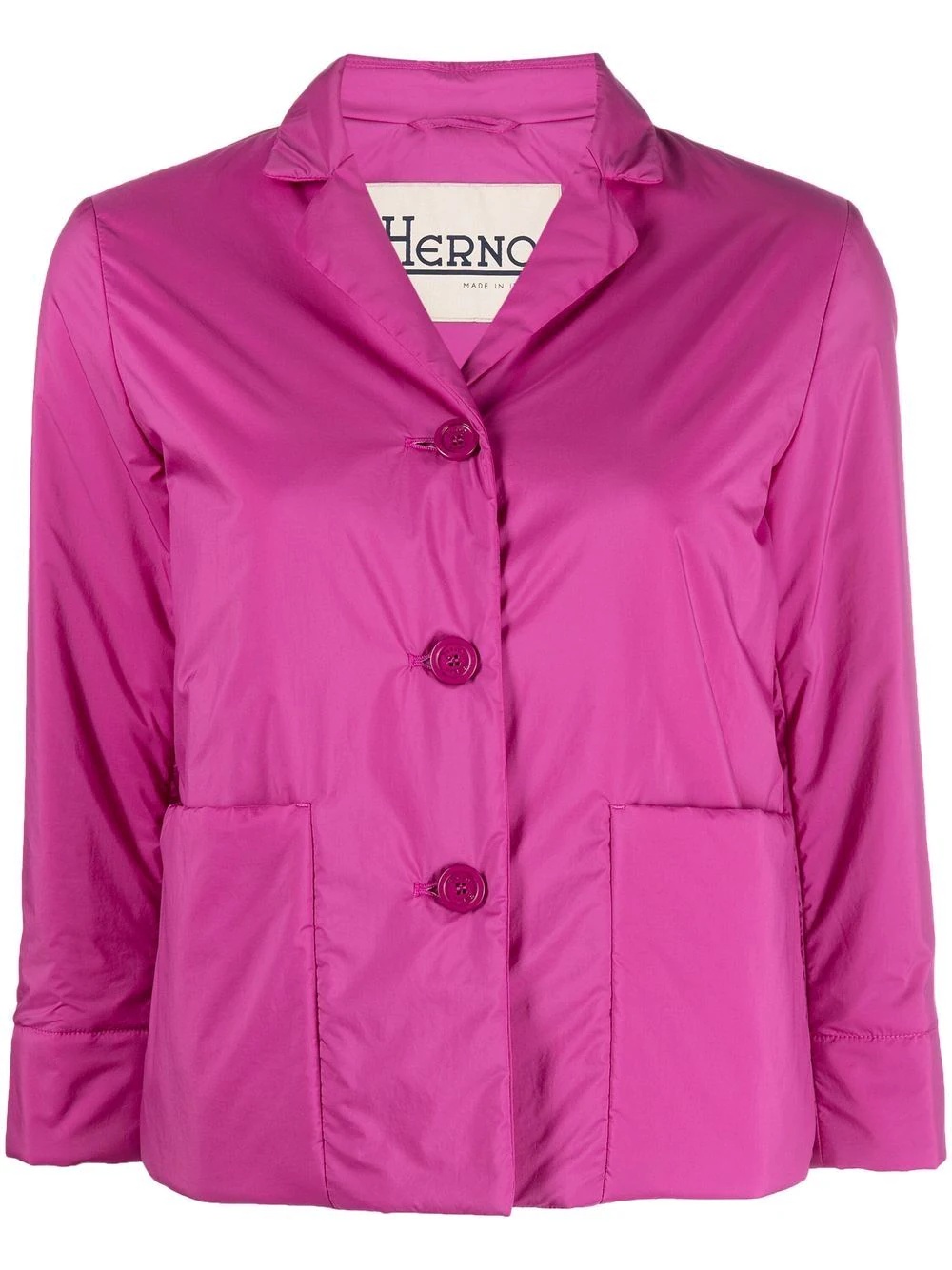 single-breasted cropped jacket - 1