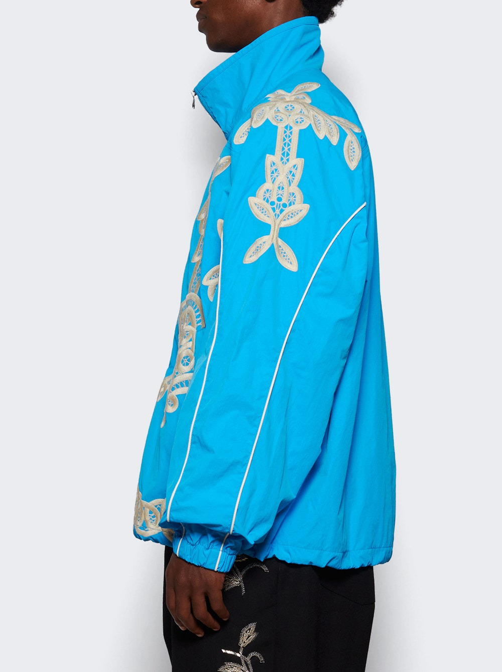 Embroidered Track Jacket Turquoise - 3