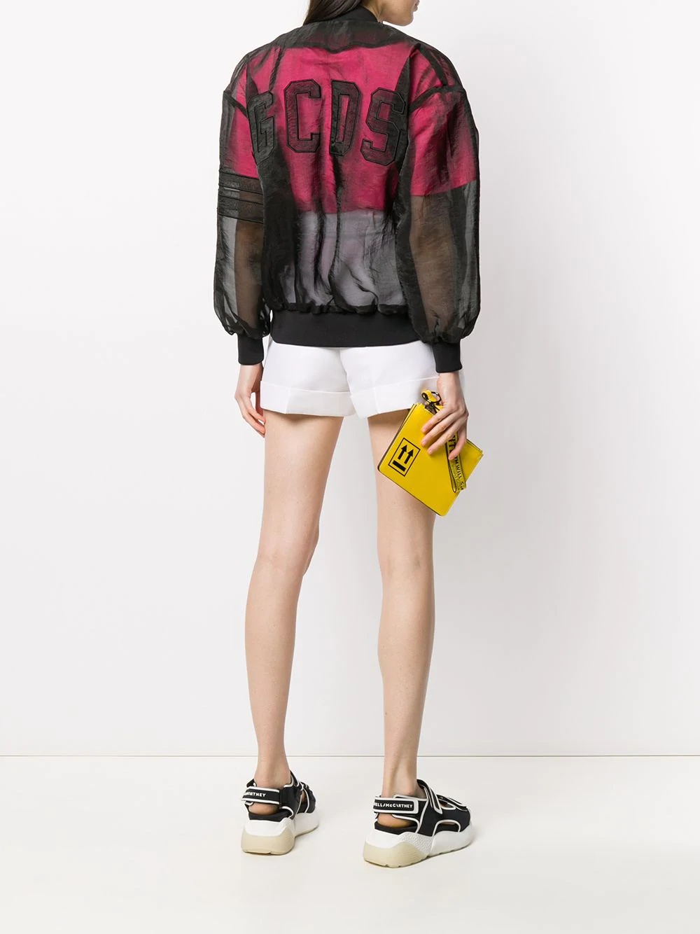 sheer panel bomber jacket - 2