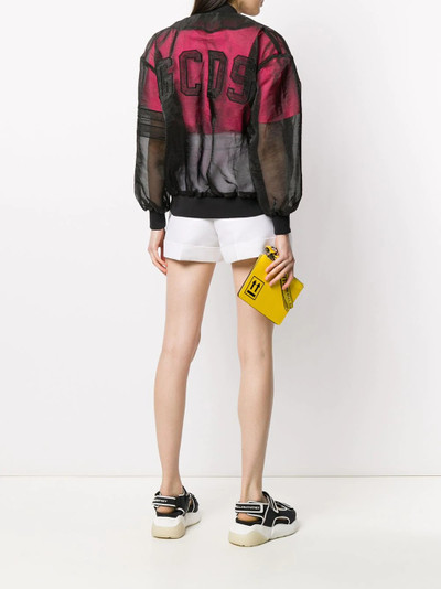 GCDS sheer panel bomber jacket outlook