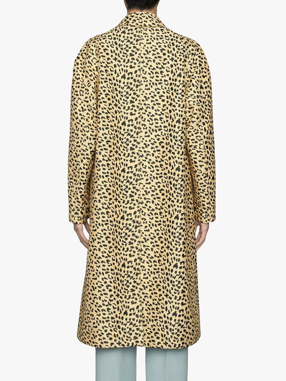 leopard pattern jacquard caot - 4