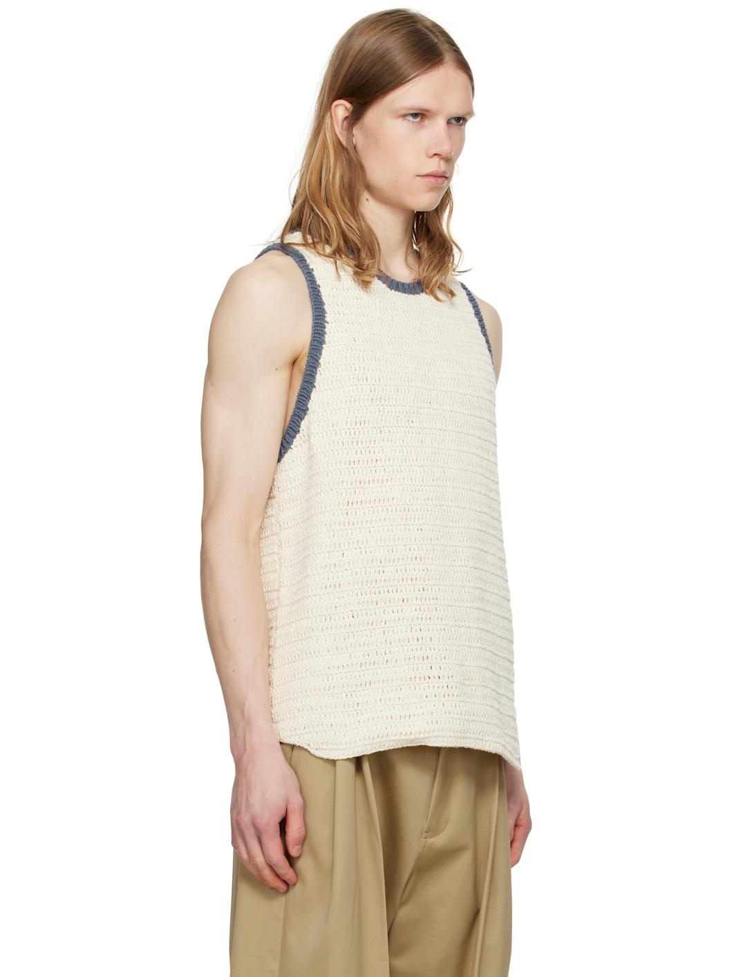 Off-White Crochet Trim Tank Top - 2