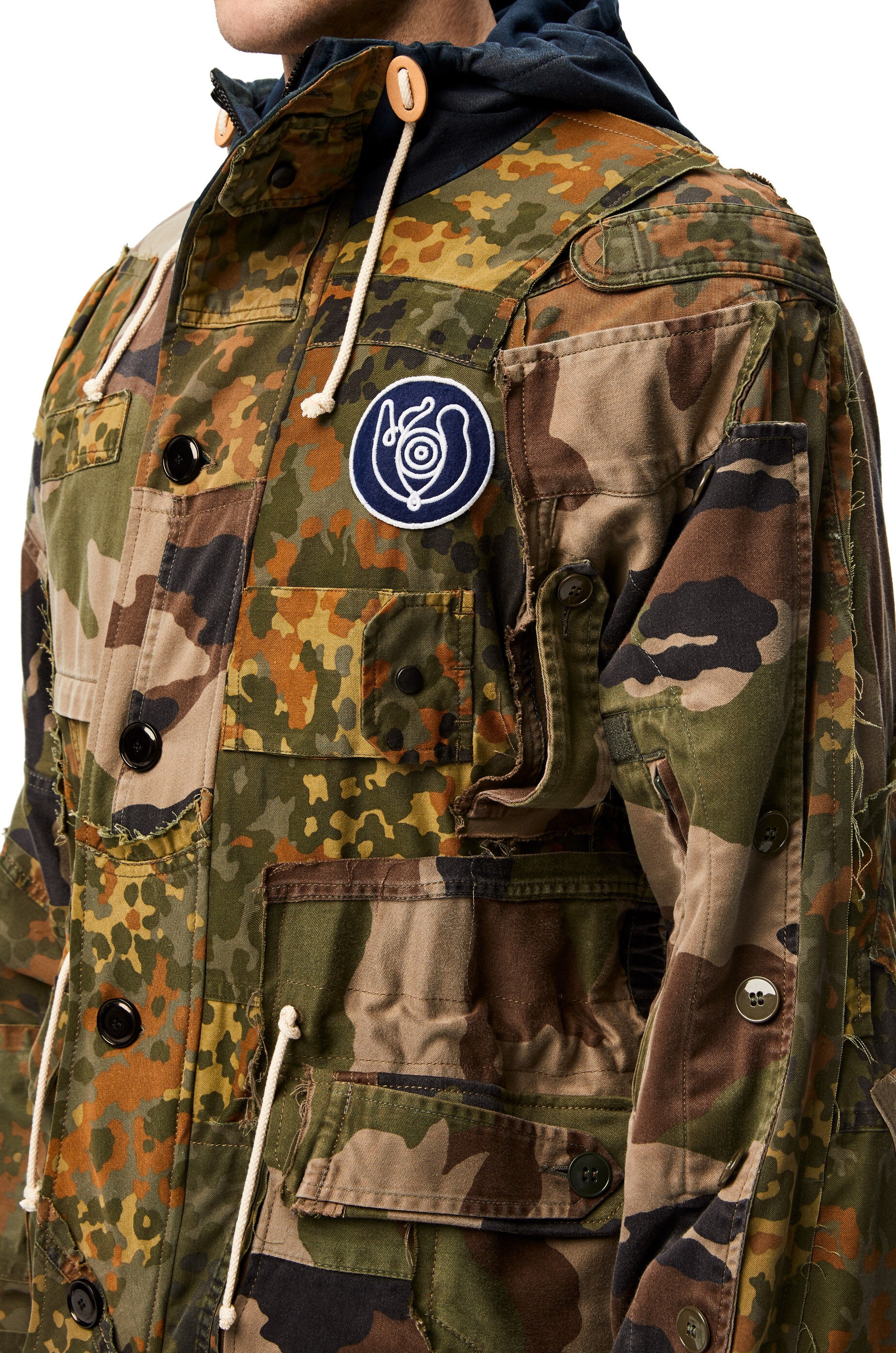 Camouflage parka in cotton and polyester - 5