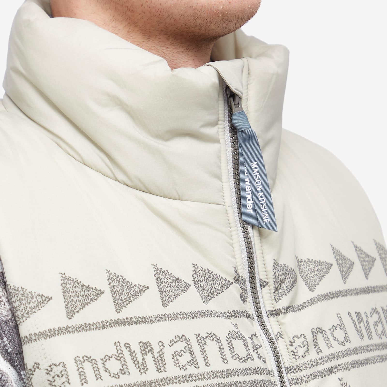 and wander x Maison Kitsune Nordic Border Insulation Vest - 5