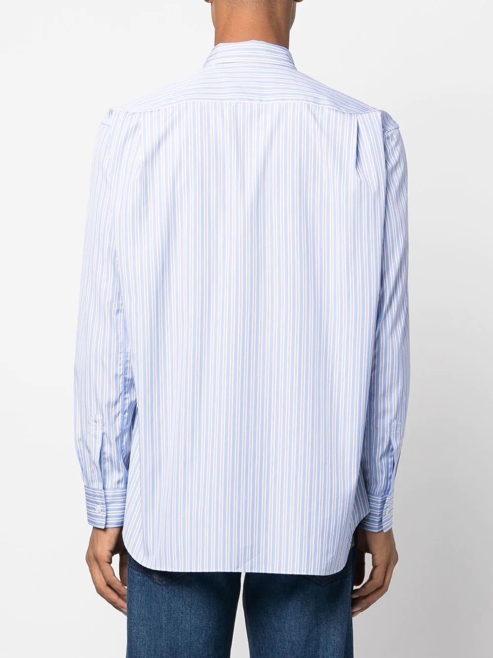 all-over stripe-print shirt - 4