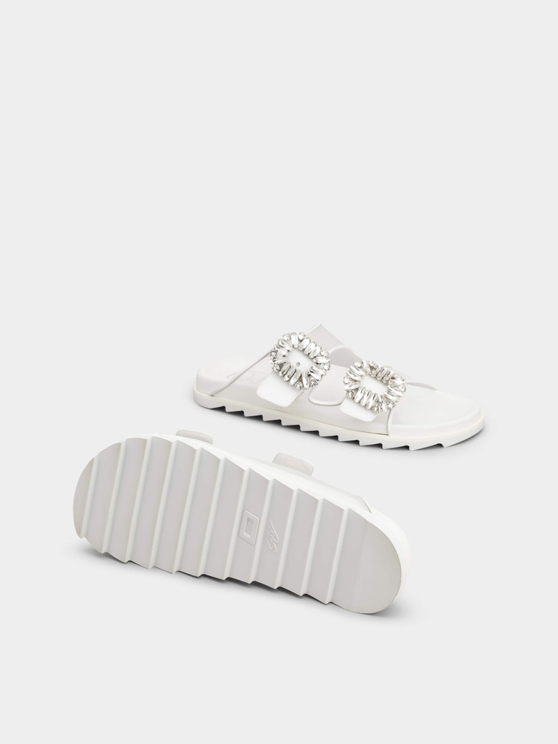 Slidy Viv' Strass Buckle Mules in Fabric 5