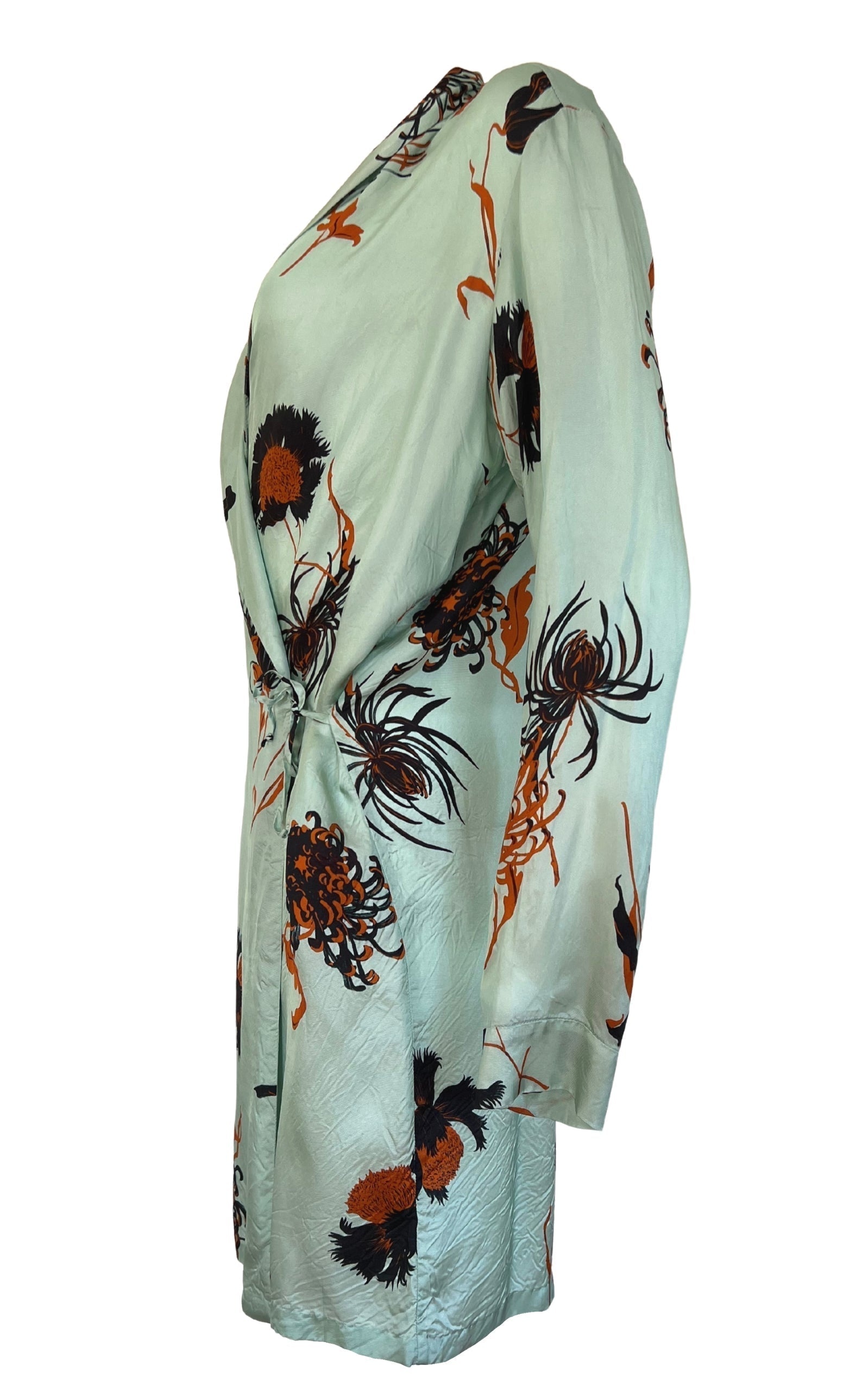 Floral Tie-Front Wrap Dress - 2