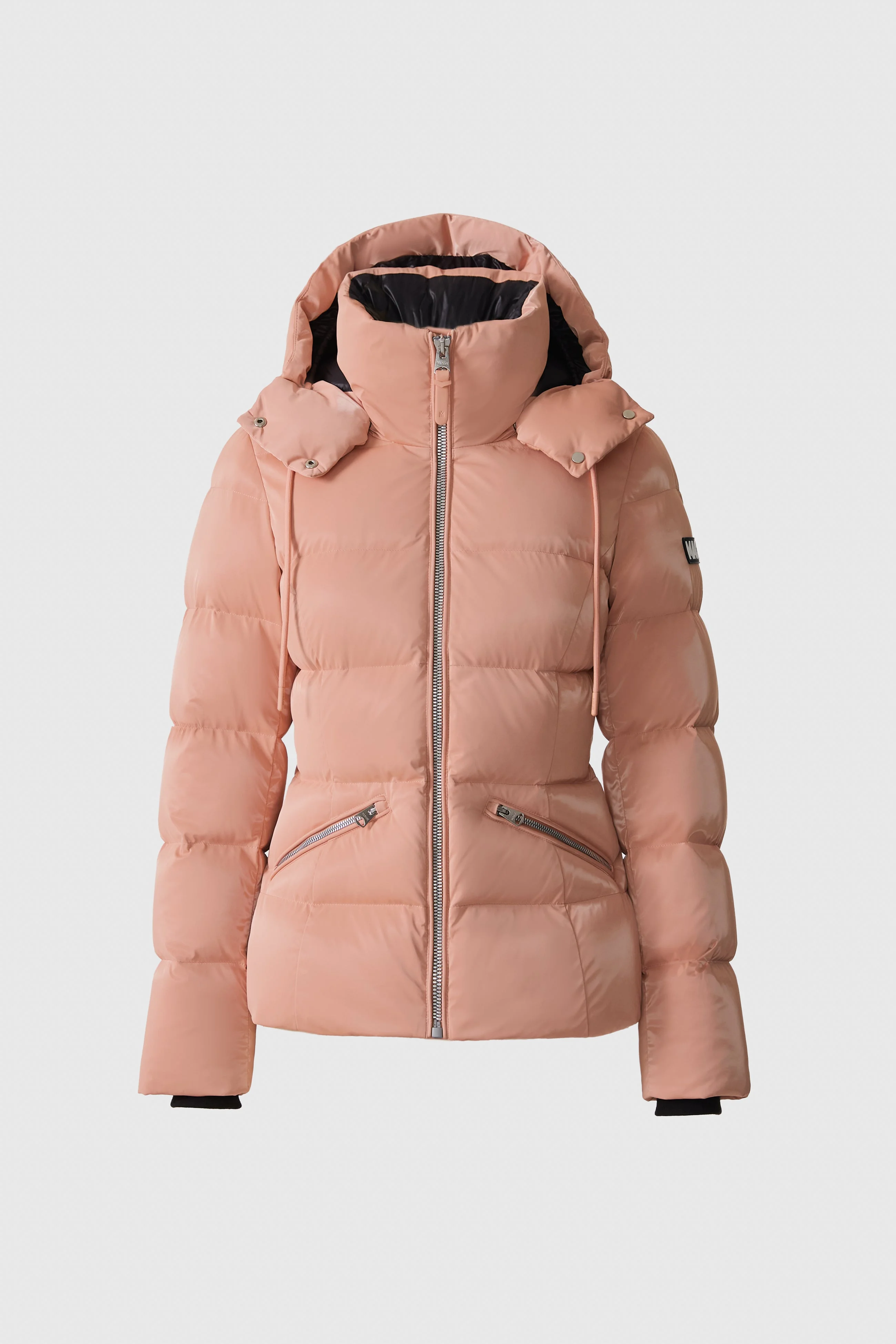 MADALYN-GLO High-Gloss Down Jacket With Removable Hood - 1