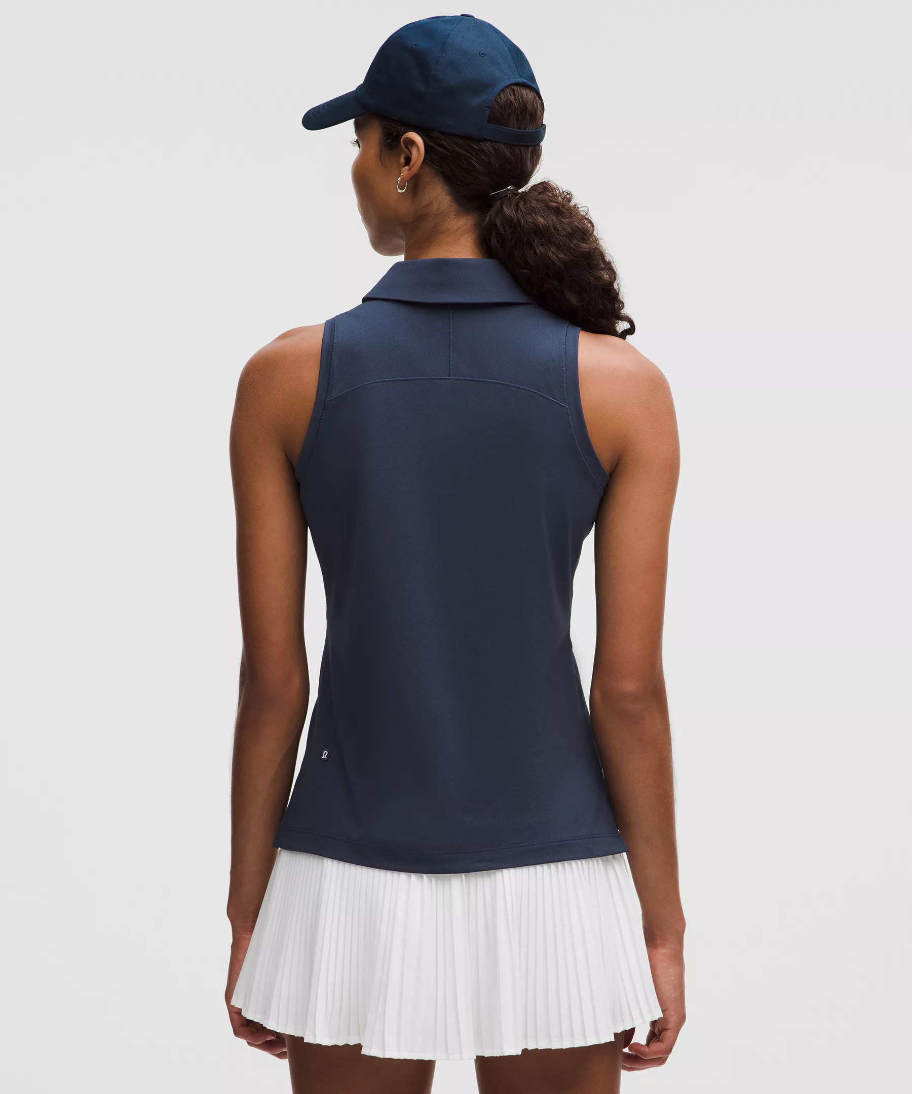 Quick-Dry Sleeveless Polo Shirt Straight Hem *Graphic - 3